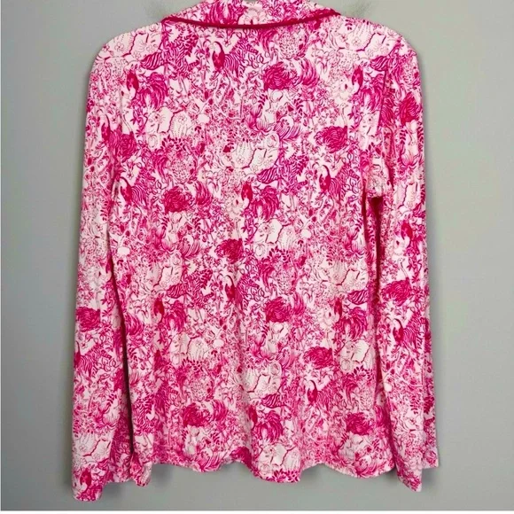 NWT ❤️NEW 2025 PATTERN!❤️
LILLY PULITZER PJ Knit Button Up Top Raspberry Rouge L - Picture 7 of 13